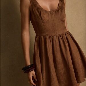 Kit Mocha Floral Micro Mini Dress